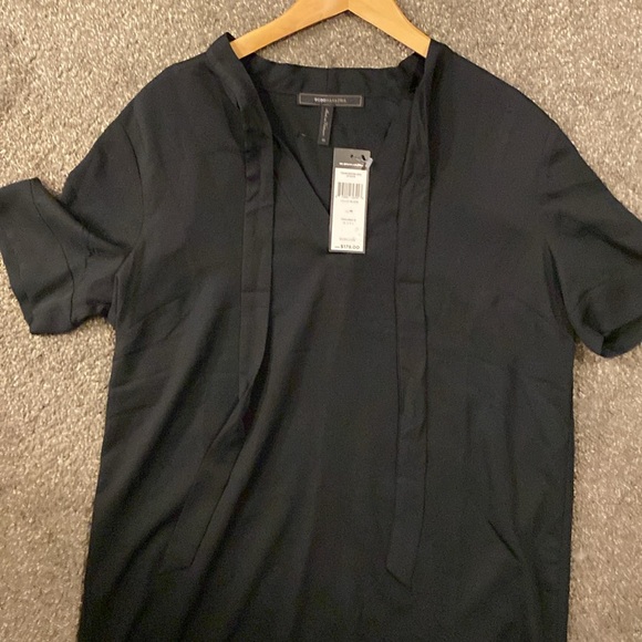 NWT. BCBG MaxAzria V-neck Black Dress - Picture 8 of 11